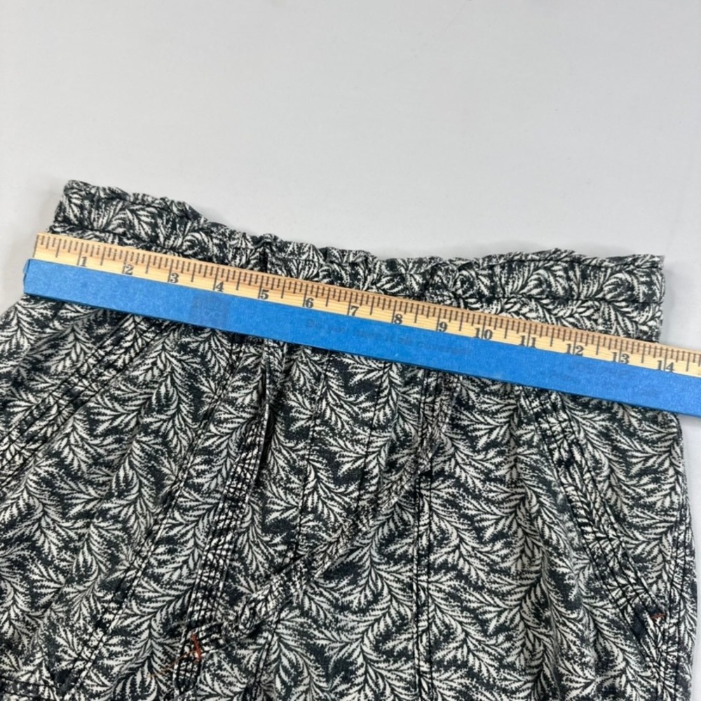 Anthropologie Rhys Utility Jogger Pants Women XSP Black White Linen Blend Floral - Picture 5 of 8